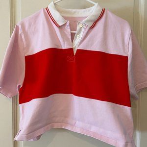 Tory Burch Sport Cropped Rugby Shirt